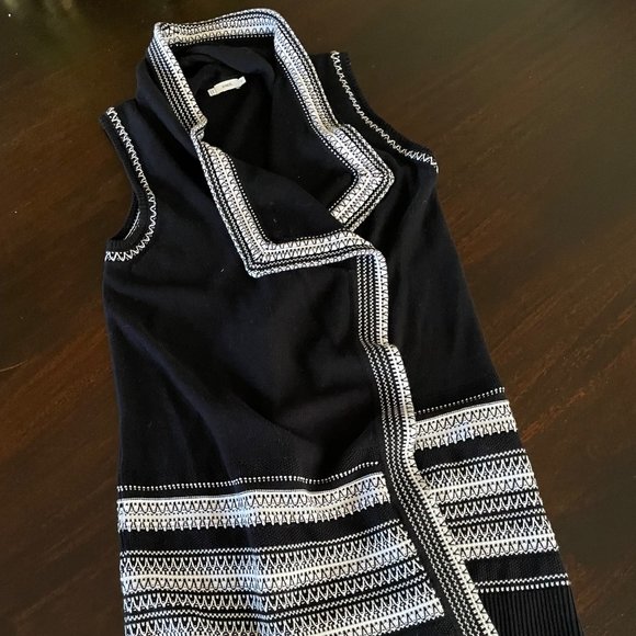 Vince Textured Drape Front Vest - Picture 7 of 15